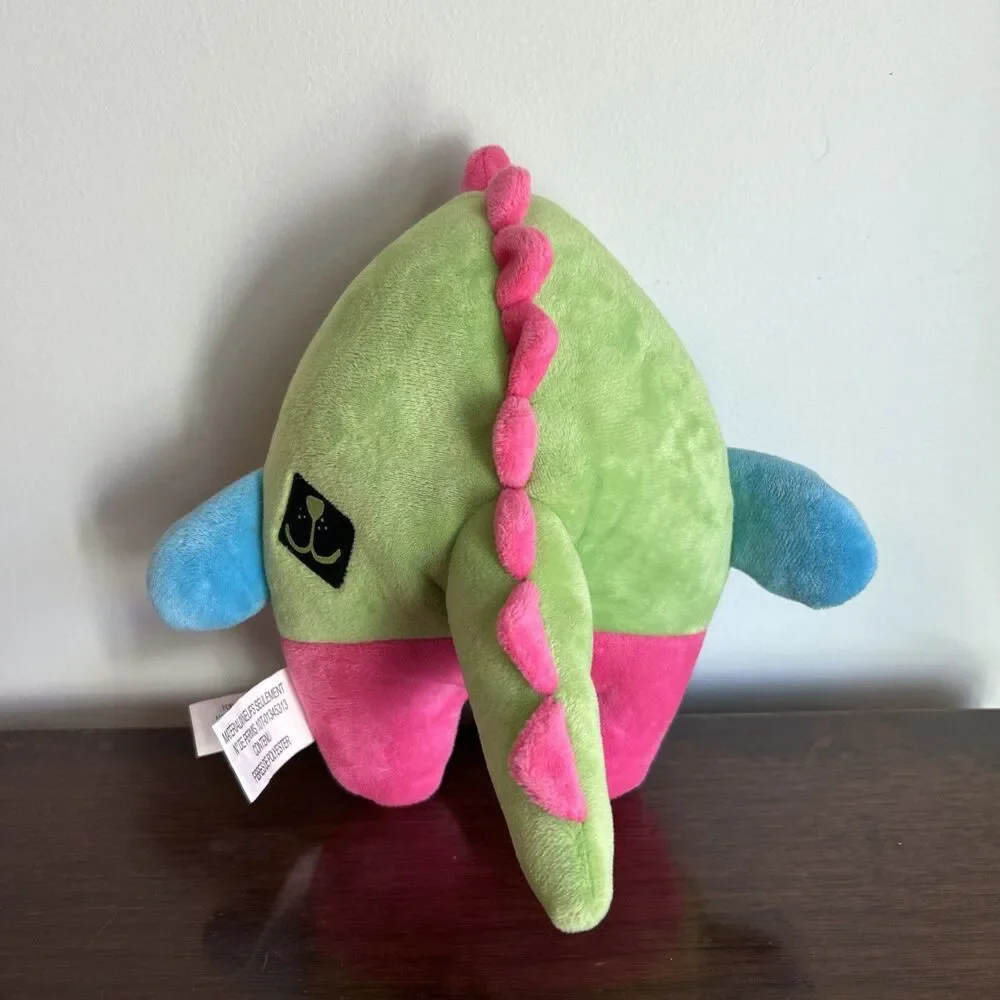 GoDog Grumpy Fat Dino Chew Guard Squeaky Plush Dog Toy